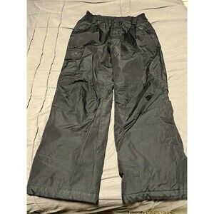 Vertical 9 Unisex Kids Black Snow Pants M 10/12 25" Inseam Zip Cargo
